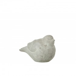 Oiseau en ciment gris 19x11x12 cm
