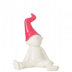 Gnome assis en céramique multicouleur 22x18x31 cm