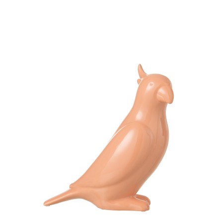 Cacatúa de cerámica rosa de 29x14x30 cm