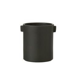 Cache-pot en céramique noir 16x14x17 cm