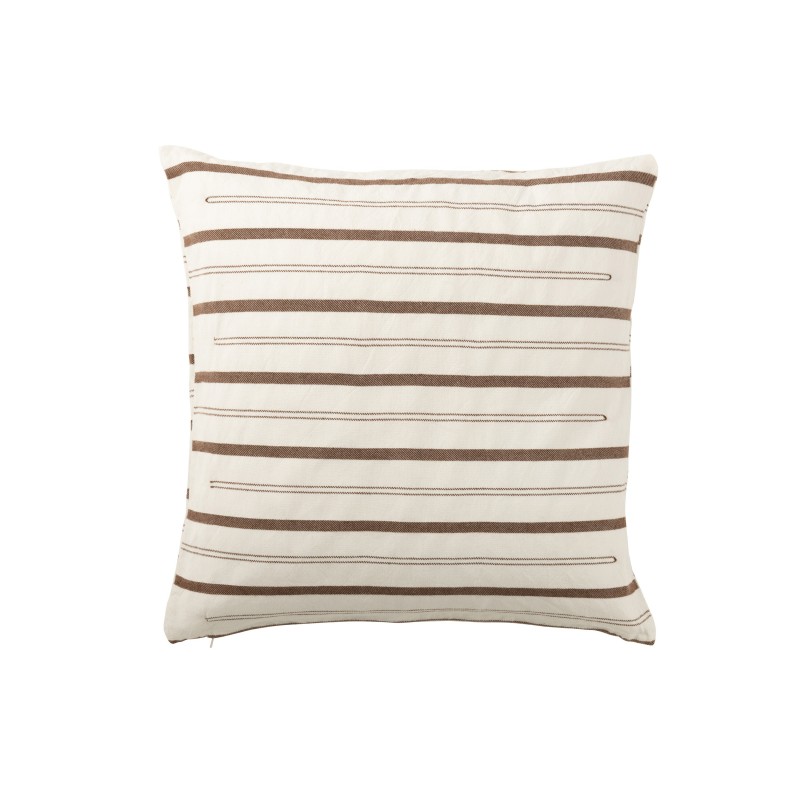 Cuscino di linea quadrata in cotone marrone 50x50x10 cm Cuscino di linea quadrata in cotone marrone 50x50x10 cm