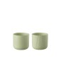 Set de 2 cachepots en céramique vert menthe 13.5x13.5x12.6 cm Set de 2 cachepots en céramique vert menthe 13.5x13.5x12.6 cm