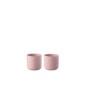 Set de 2 cache-pots en céramique rose 7x7x6.5 cm Set de 2 cache-pots en céramique rose 7x7x6.5 cm