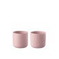 Set de 2 cachepots en céramique rose 13.5x13.5x12.5 cm Set de 2 cachepots en céramique rose 13.5x13.5x12.5 cm