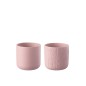 Set de 2 cachepots en céramique rose 15x15x14.5 cm Set de 2 cachepots en céramique rose 15x15x14.5 cm