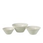 Set de 3 bols en céramique blanc 20x20x9 cm Set de 3 bols en céramique blanc 20x20x9 cm