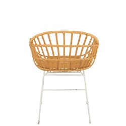 Chaise avec pieds métal en bois naturel 55x58x80 cm