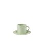 Tasse avec sous-tasse en céramique vert 14x14x9 cm Tasse avec sous-tasse en céramique vert 14x14x9 cm