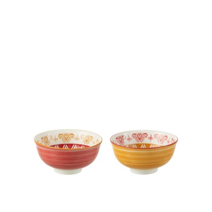 Bol en porcelaine multicouleur 12x12x6 cm (prix unitaire/vendu par 2 minimum)