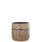 Vaso di fiori in ceramica beige 18x18x18 cm Vaso di fiori in ceramica beige 18x18x18 cm