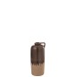 Vase avec anse en céramique marron 17x17x38 cm Vase avec anse en céramique marron 17x17x38 cm