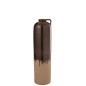 Vase avec anse en céramique marron 17x17x68 cm Vase avec anse en céramique marron 17x17x68 cm