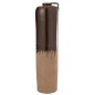 Vase avec anse en céramique marron 22x22x83 cm Vase avec anse en céramique marron 22x22x83 cm
