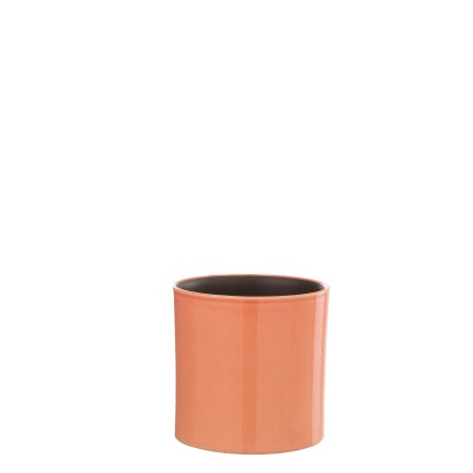 Vaso di fiori in ceramica rosa 14,5x14,5x14,5 cm