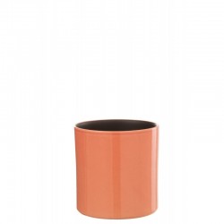Cachepot de cerámica rosa de 16.5x16.5x16.5 cm