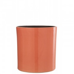 Cachepot de cerámica rosa de 25x25x25 cm