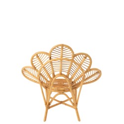 CHAISE FLEURS ROTIN NATUREL