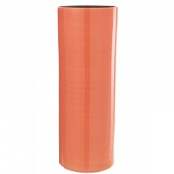 Jarrón alto de cerámica rosa 18x18x47 cm