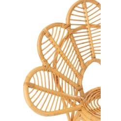 CHAISE FLEURS ROTIN NATUREL
