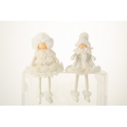 Lot de 2 filles en  blanc 15x15x32 cm