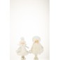 Lot de 2 filles en  blanc 14x14x28 cm