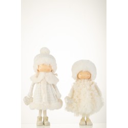 Lote de 2 muñecas en blanco de 18x18x45 cm