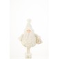 Papá Noel de resina blanco de 23x15x38 cm