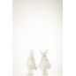 Set de 2 anges en  blanc 11x11x18 cm