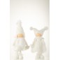 Set de 2 anges en  blanc 20x20x53 cm
