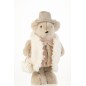 Oso con bolso de mano en beige de 23x17x36 cm