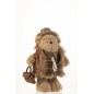 Oso con bolso de mano en marrón 25x19x41 cm