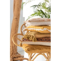 CHAISE FLEURS ROTIN NATUREL