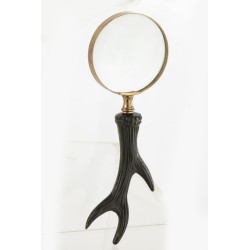 Loupe en aluminium noir 22x4x8 cm