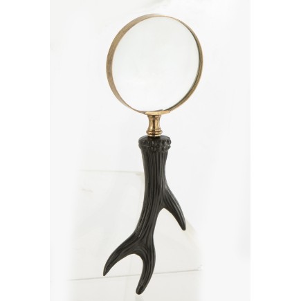Loupe en aluminium noir 22x4x8 cm