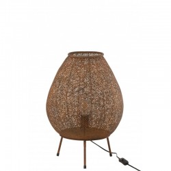 Lámpara de pie de huevo de metal marrón de 38x38x53 cm