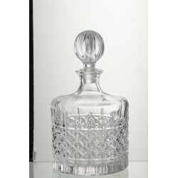 Carafe avec bouchon boule en verre transparent 14x14x24 cm