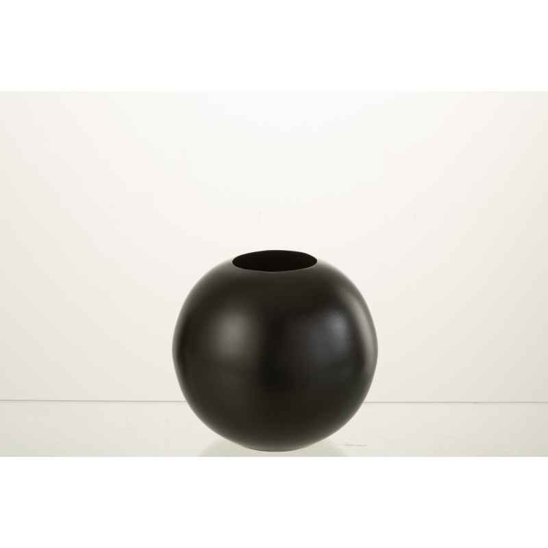 Vase boule en métal noir 15x15x14 cm Vase boule en métal noir 15x15x14 cm