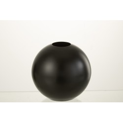 Vase boule en métal noir 20x20x19 cm