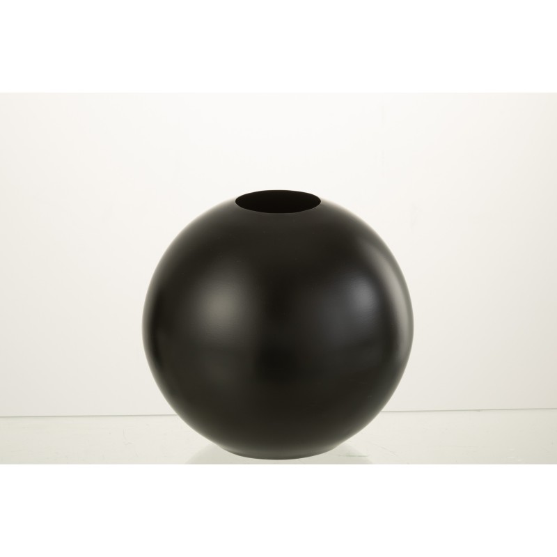 Vase boule en métal noir 20x20x19 cm Vase boule en métal noir 20x20x19 cm