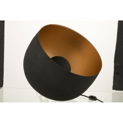Lámpara de mesa de metal negro de 33x33x43 cm