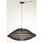 Lampe filet suspendue  en métal noir 72x72x34 cm