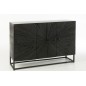 Buffet en bois noir 120x38x81 cm