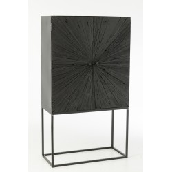 Armoire en bois noir 90x40x162 cm