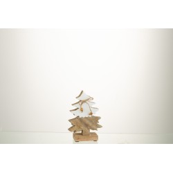 Sapin de Noël en Bois Naturel 16x11x5cm