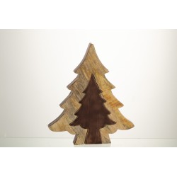 Sapin puzzle en Bois Marron 30x26x3,5cm