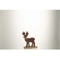Renne sur socle en bois marron 22x17x5 cm Renne sur socle en bois marron 22x17x5 cm