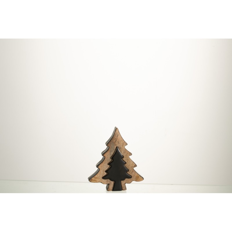 Sapin puzzle en Bois Noir 14,5x13x2,5cm