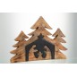 Crèche puzzle sapin en bois noir 41x55x4 cm Crèche puzzle sapin en bois noir 41x55x4 cm