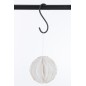 Bola para pendurar em tecido branco 13x13x13 cm Bola para pendurar em tecido branco 13x13x13 cm
