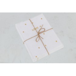 Boite de cartes et enveloppes en polyester blanc 19.2x14.3x2 cm